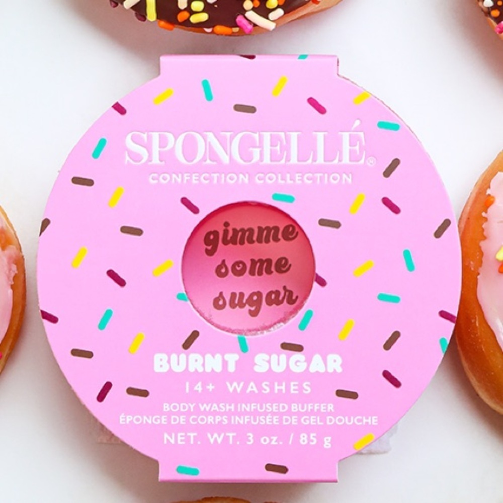 SPONGELLE Pink Donut 🍩 zero calories 14+ WASHES ,STRAWBERRY CAKE - Picture 7 of 8